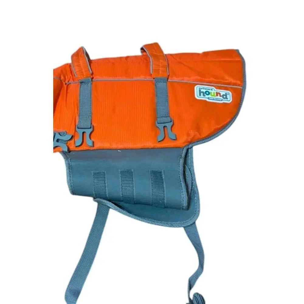 Outward Hound Granby Splash Dog Life Jacket Orange Large Water Safety Swimming